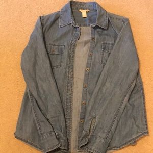 Long sleeve denim button up!